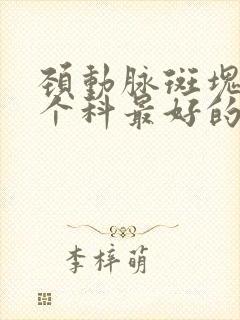 颈动脉斑块挂哪个科最好的医生