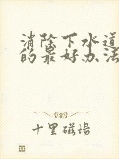 消除下水道臭味的最好办法