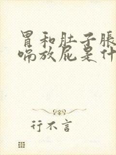 胃和肚子胀气打嗝放屁是什么原因