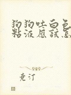 狗狗吐白色泡沫粘液应该怎么办