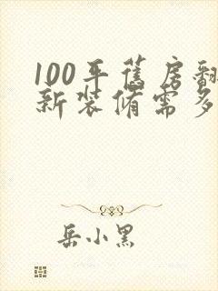 100平旧房翻新装修需多少钱