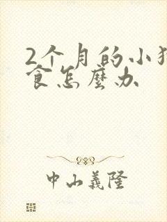 2个月的小狗吐食怎么办