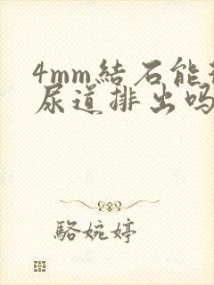 4mm结石能从尿道排出吗