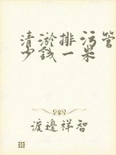 清淤排污管道多少钱一米