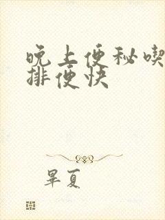 晚上便秘吃什么排便快