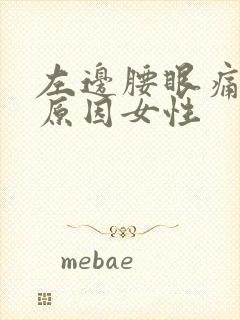 左边腰眼痛什么原因女性