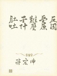 肚子难受反胃想吐什么原因