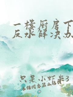 一楼厨房下水道反水解决办法