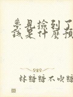 梦见捡到了好多钱是什么预兆