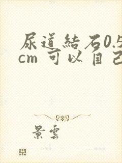 尿道结石0.5cm 可以自己排出来吗