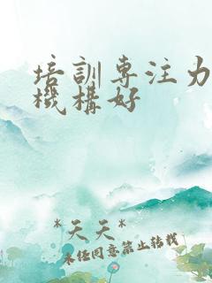 培训专注力哪家机构好