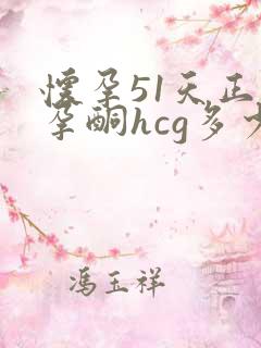 怀孕51天正常孕酮hcg多少