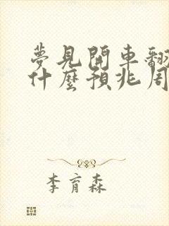 梦见开车翻了是什么预兆周公解梦