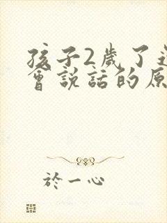 孩子2岁了还不会说话的原因