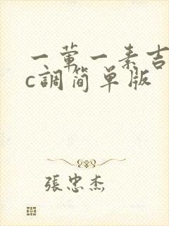 一荤一素吉他谱c调简单版