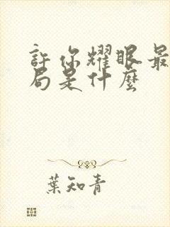 许你耀眼最后结局是什么