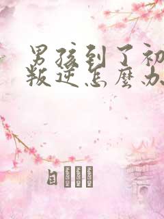 男孩到了初中很叛逆怎么办