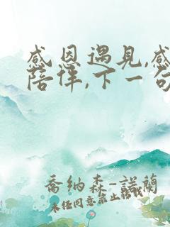 感恩遇见,感谢陪伴,下一句是什么