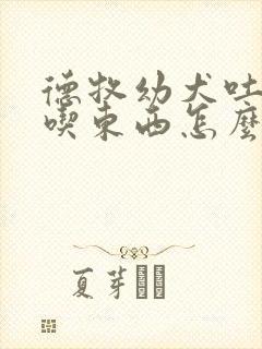 德牧幼犬吐了不吃东西怎么办