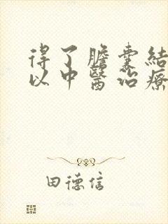 得了胆囊结石可以中医治疗吗