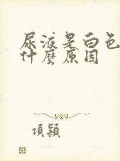 尿液是白色的是什么原因