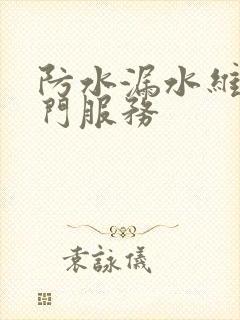 防水漏水维修上门服务