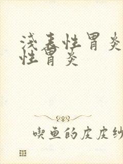 浅表性胃炎 慢性胃炎