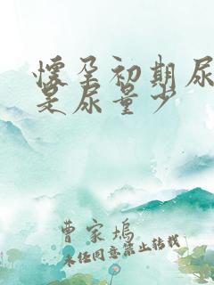 怀孕初期尿频但是尿量少