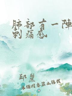 肺部有一阵一阵刺痛感