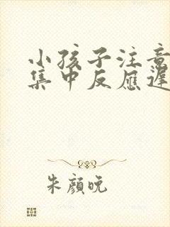 小孩子注意力不集中反应迟钝