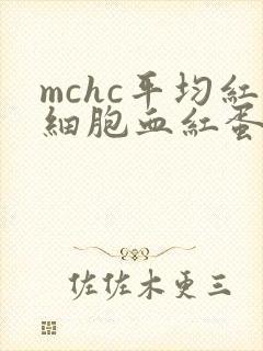 mchc平均红细胞血红蛋白浓度偏低