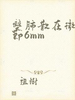 双肺散在微小结节6mm