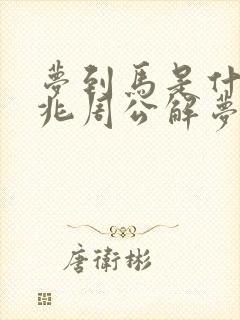 梦到马是什么预兆周公解梦