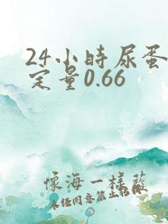 24小时尿蛋白定量0.66