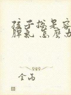 孩子总是容易发脾气 怎么办