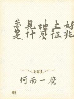 梦见地上好多钱是什么征兆