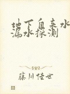 地下自来水管道漏水探测