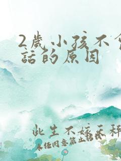 2岁小孩不会说话的原因