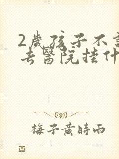 2岁孩子不说话去医院挂什么科