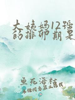 大姨妈12号来的排卵期是什么时候