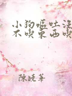 小狗呕吐没精神不吃东西吃什么药