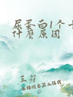 尿蛋白1个十是什么原因