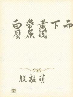 白带黄下面痒什么原因