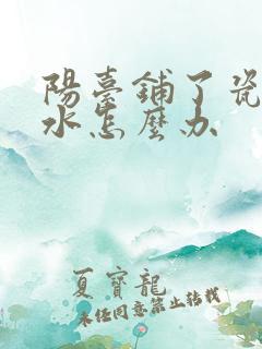 阳台铺了瓷砖渗水怎么办