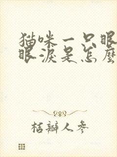 猫咪一只眼睛流眼泪是怎么治疗