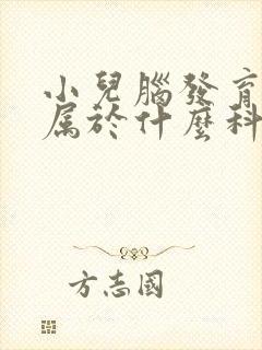 小儿脑发育迟缓属于什么科室