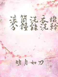 滚筒洗衣机15分钟能洗干净吗