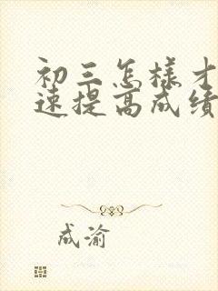 初三怎样才能快速提高成绩