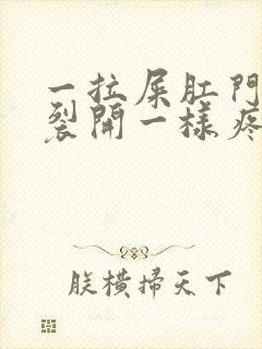 一拉屎肛门就像裂开一样疼还出血