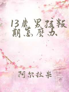 13岁男孩叛逆期怎么办